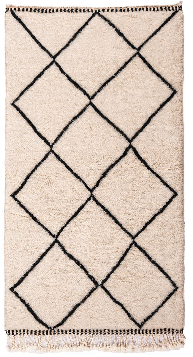MYRA Moroccan Berber Beni Ourain Runner 199x107cm
