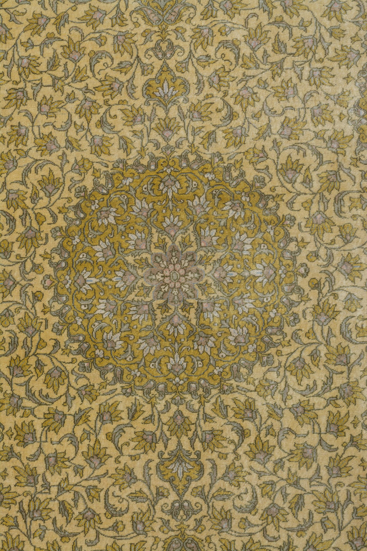 GOLDEN Signed Qum Silk 145x96cm
