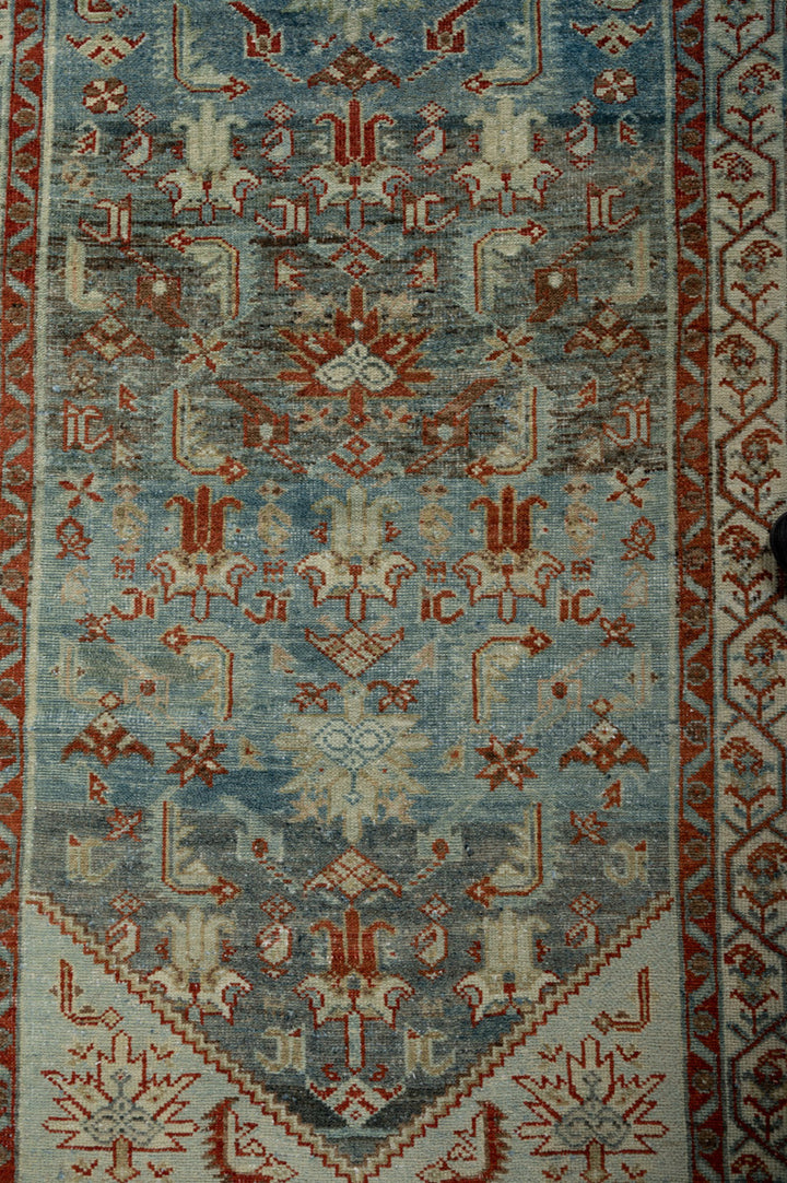 FAITH Vintage Distressed  Persian Malayer Runner 387x100cm