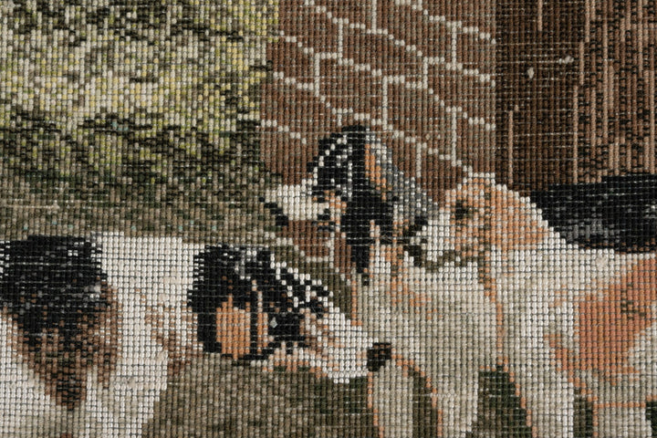 HORSES Tabriz 95x65cm