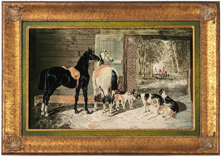 HORSES Tabriz 95x65cm