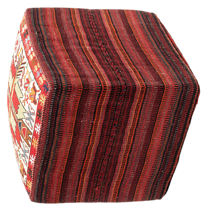 OLTA Vintage Silk Ottoman 50x48x46cm