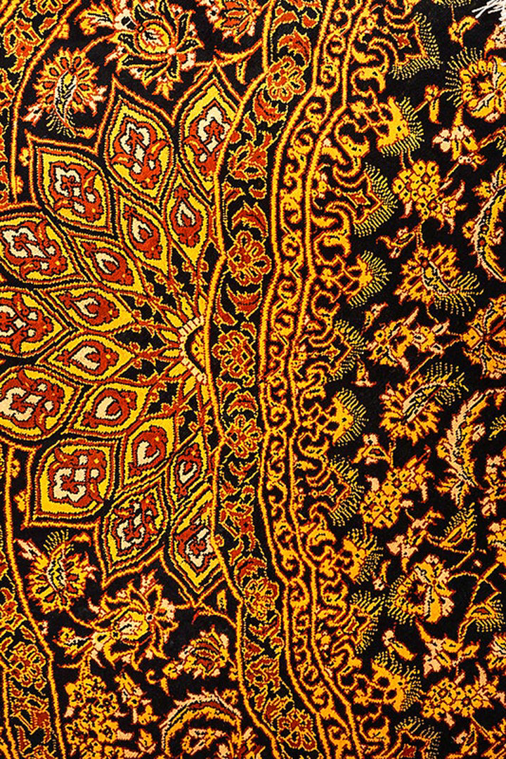 HONEY Persian Qum Silk 145x145cm Circle Orange