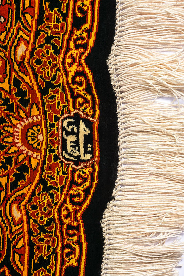 HONEY Persian Qum Silk 145x145cm Circle Orange