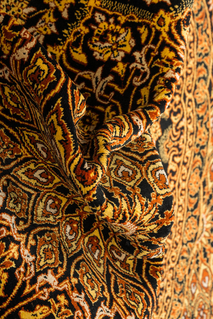 HONEY Persian Qum Silk 145x145cm Circle Orange