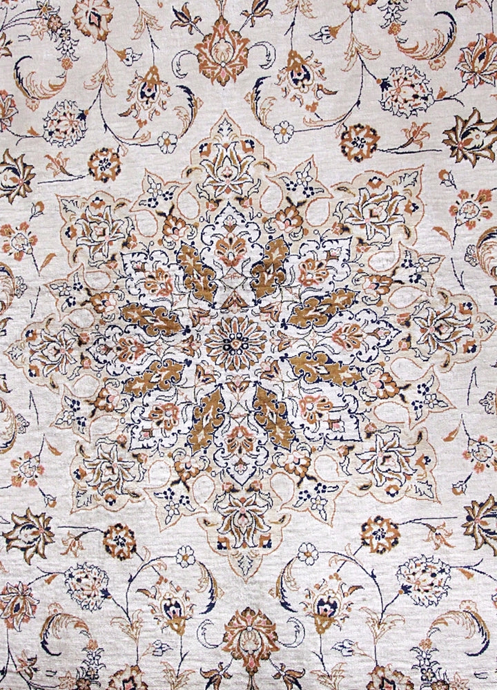 RUBIE Signed Vintage Kashan Silk 194x134cm