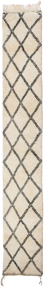 RAE Moroccan Berber Beni Ourain Runner 416x56cm