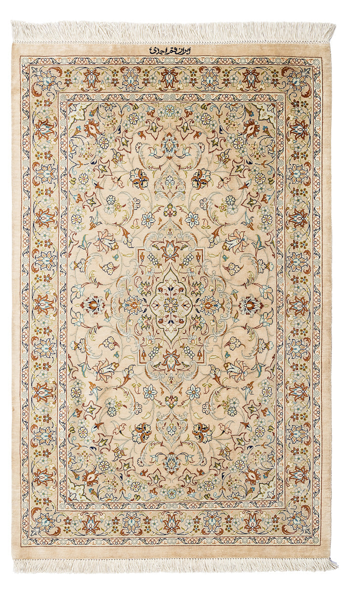 CAMELIA Persian Qum Silk 120x78cm Cream