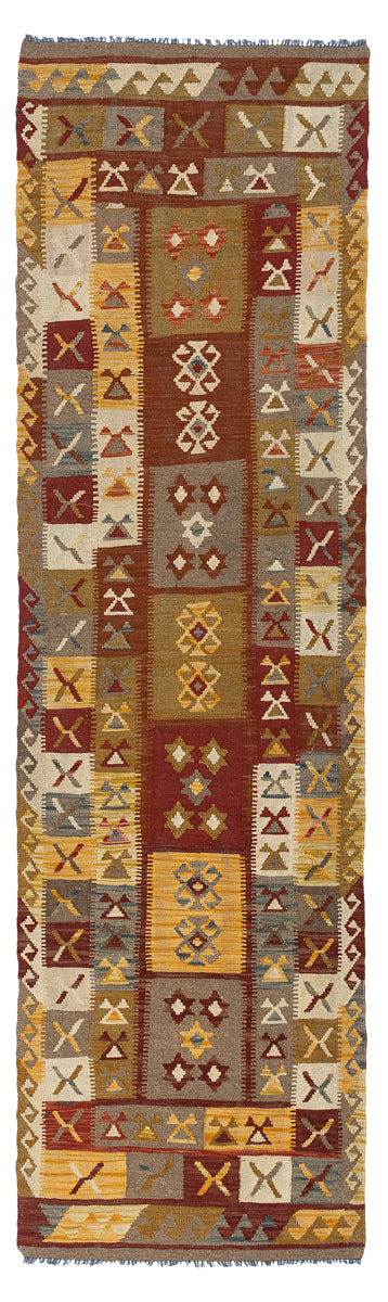 FERN Vintage Persian Qashqai Kilim Runner 283x72cm