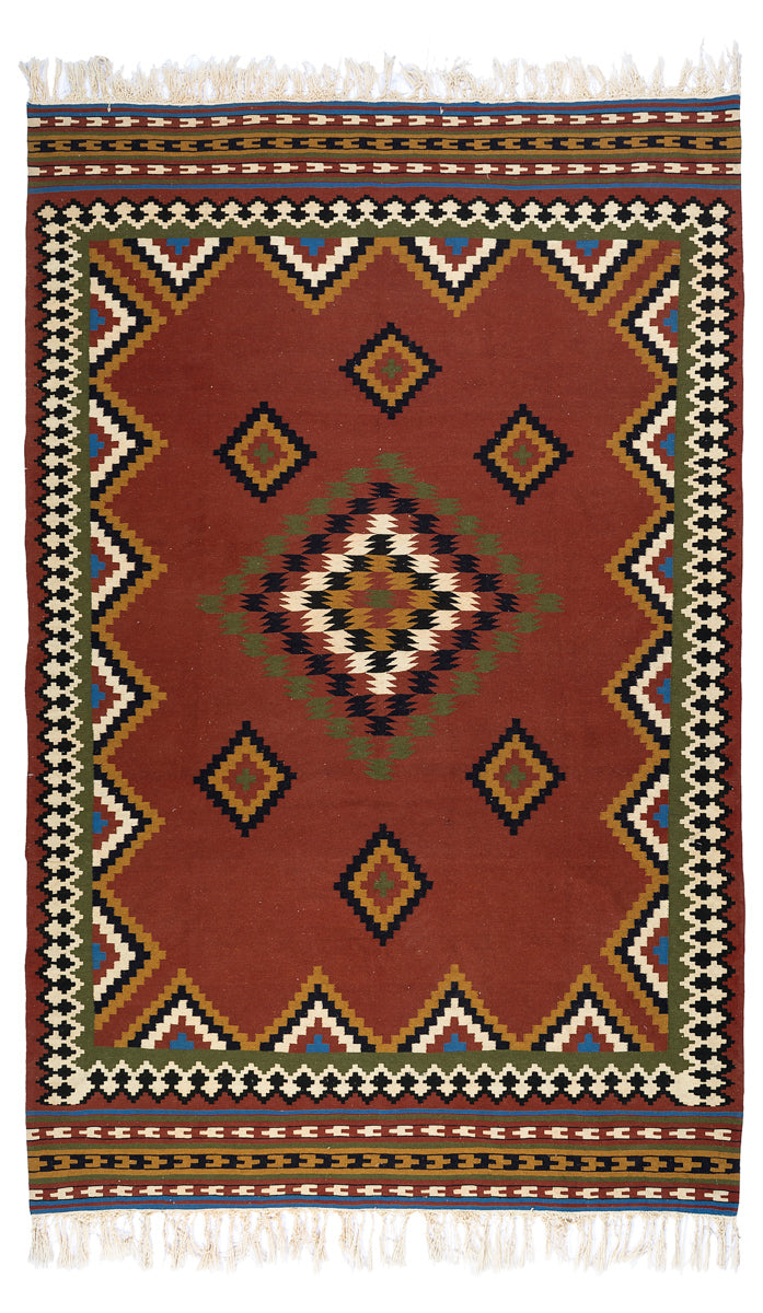 HALIL Vintage Persian Qashqai Kilim Runner 292x195cm