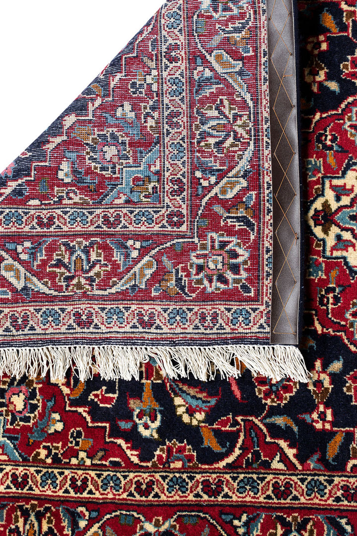 LUNA Persian Kashan Navy Runner 398x100cm Back