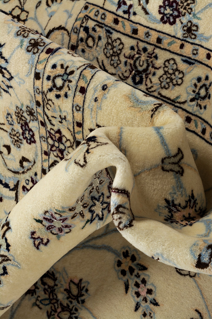 MARLIE Persian Nain 6La 356x256cm Cream Rug Close Up