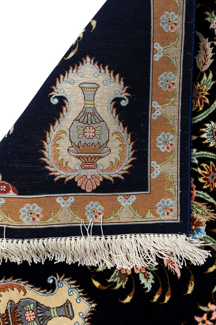 MIDNIGHT Persian Qum Silk 89x58cm