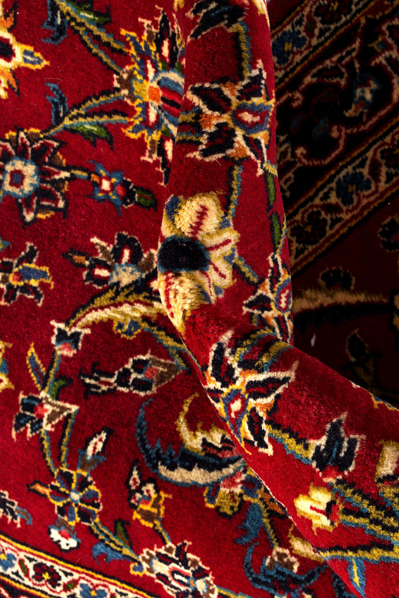 NOVA Persian Kashan Red Runner 434x104cm Close