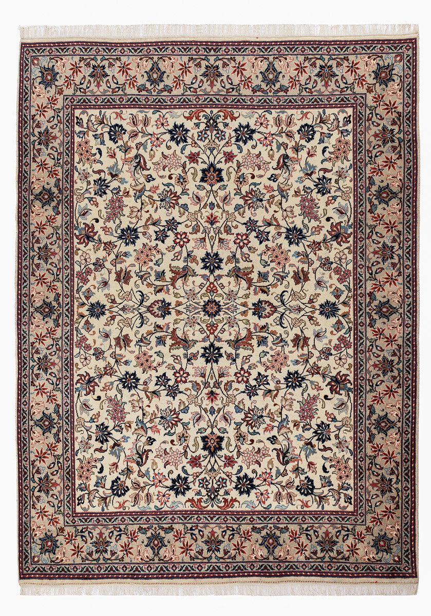 ZADIE Persian Kashan 243x188cm Cream Rug