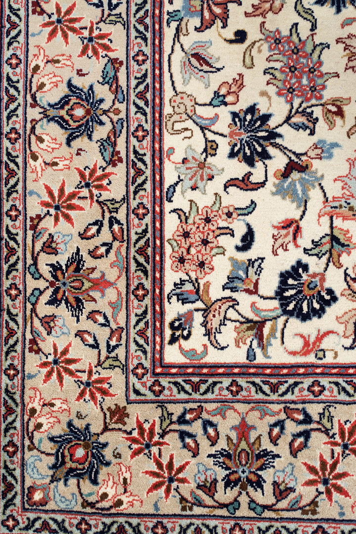 ZADIE Persian Kashan 243x188cm Cream Rug