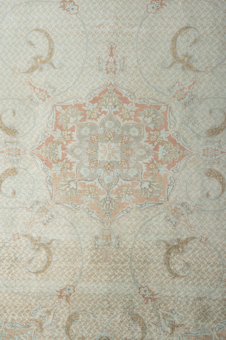 LUSTER Signed Vintage Qum Silk 147x98cm