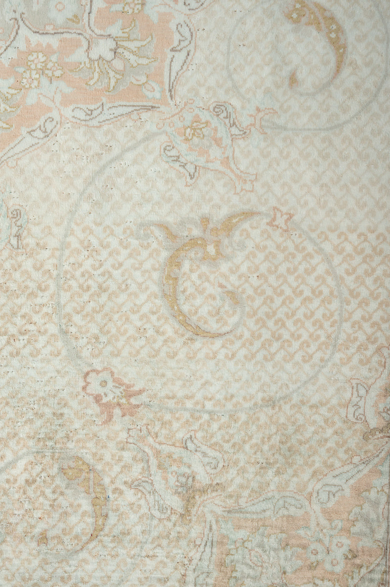 LUSTER Signed Vintage Qum Silk 147x98cm