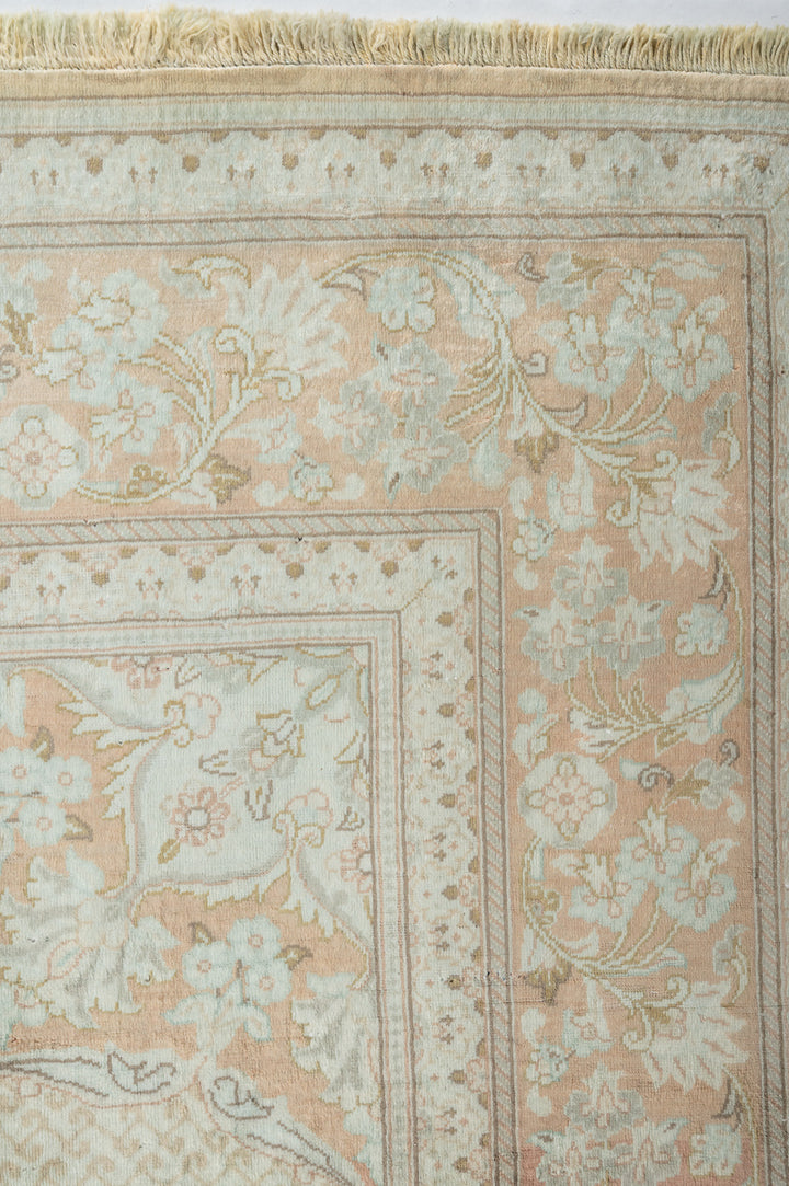LUSTER Signed Vintage Qum Silk 147x98cm
