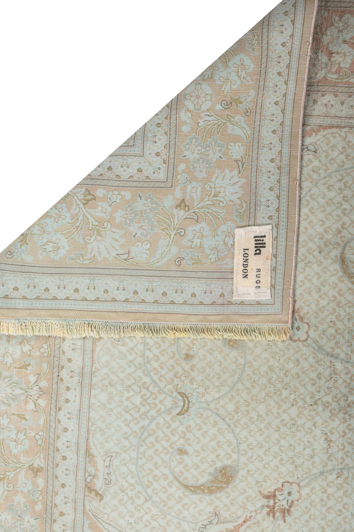 LUSTER Signed Vintage Qum Silk 147x98cm