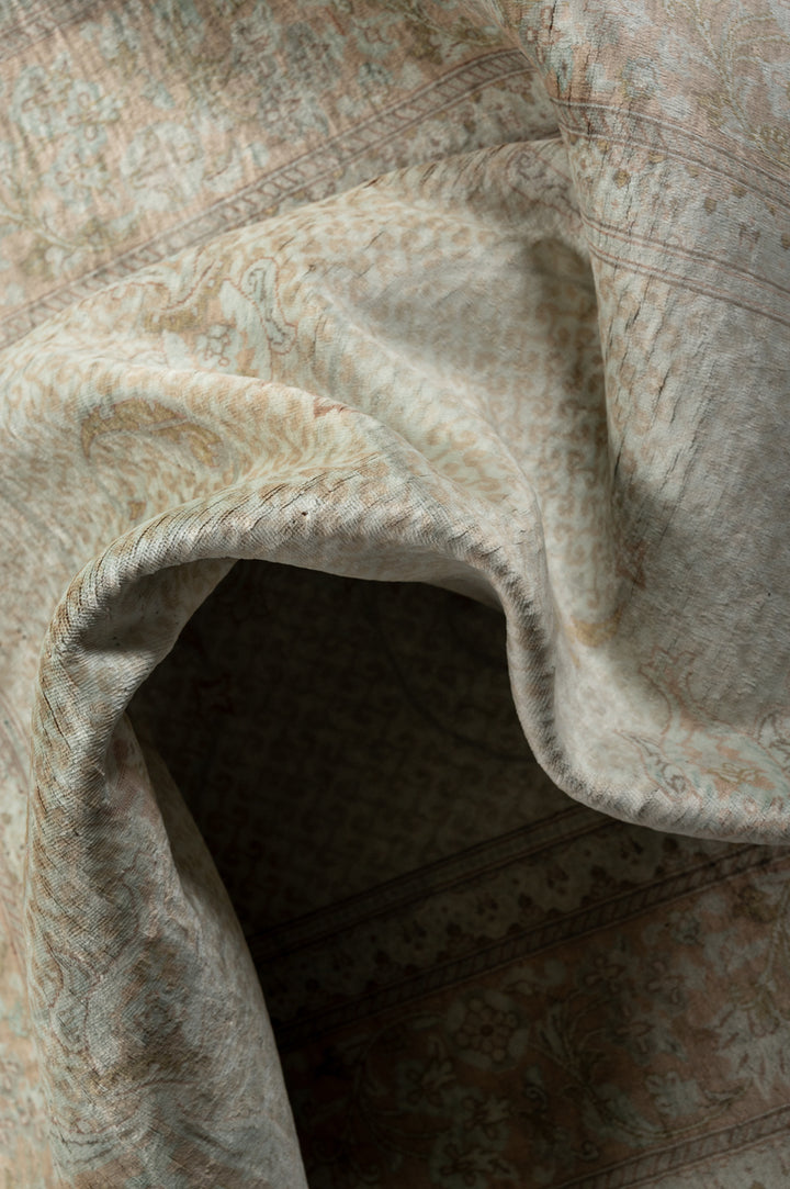 LUSTER Signed Vintage Qum Silk 147x98cm