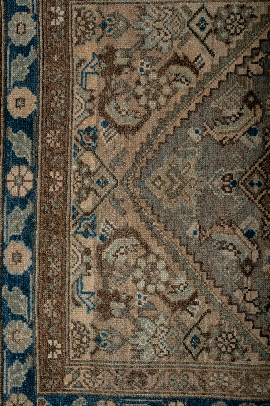 EAST Vintage Distressed  Persian Malayer Runner 393x111cm