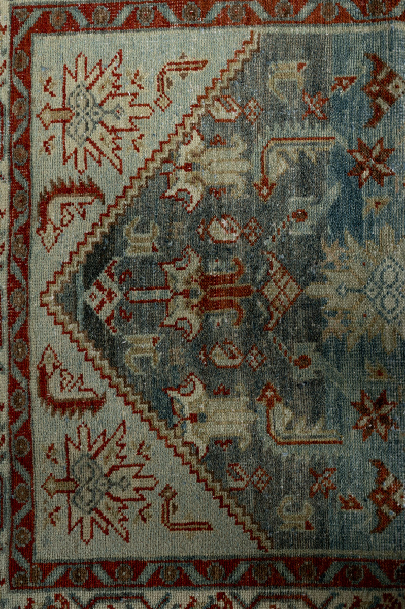 FAITH Vintage Distressed  Persian Malayer Runner 387x100cm