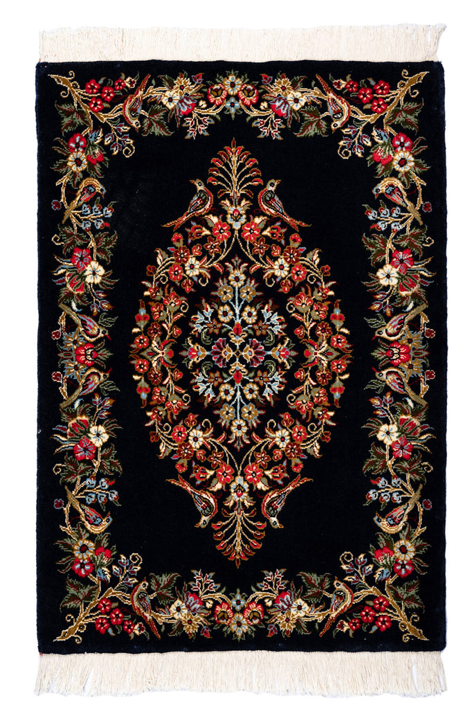 Petite Kashan Persian Rug, 3'4 x 2'3, Perfect for a Powder Room!