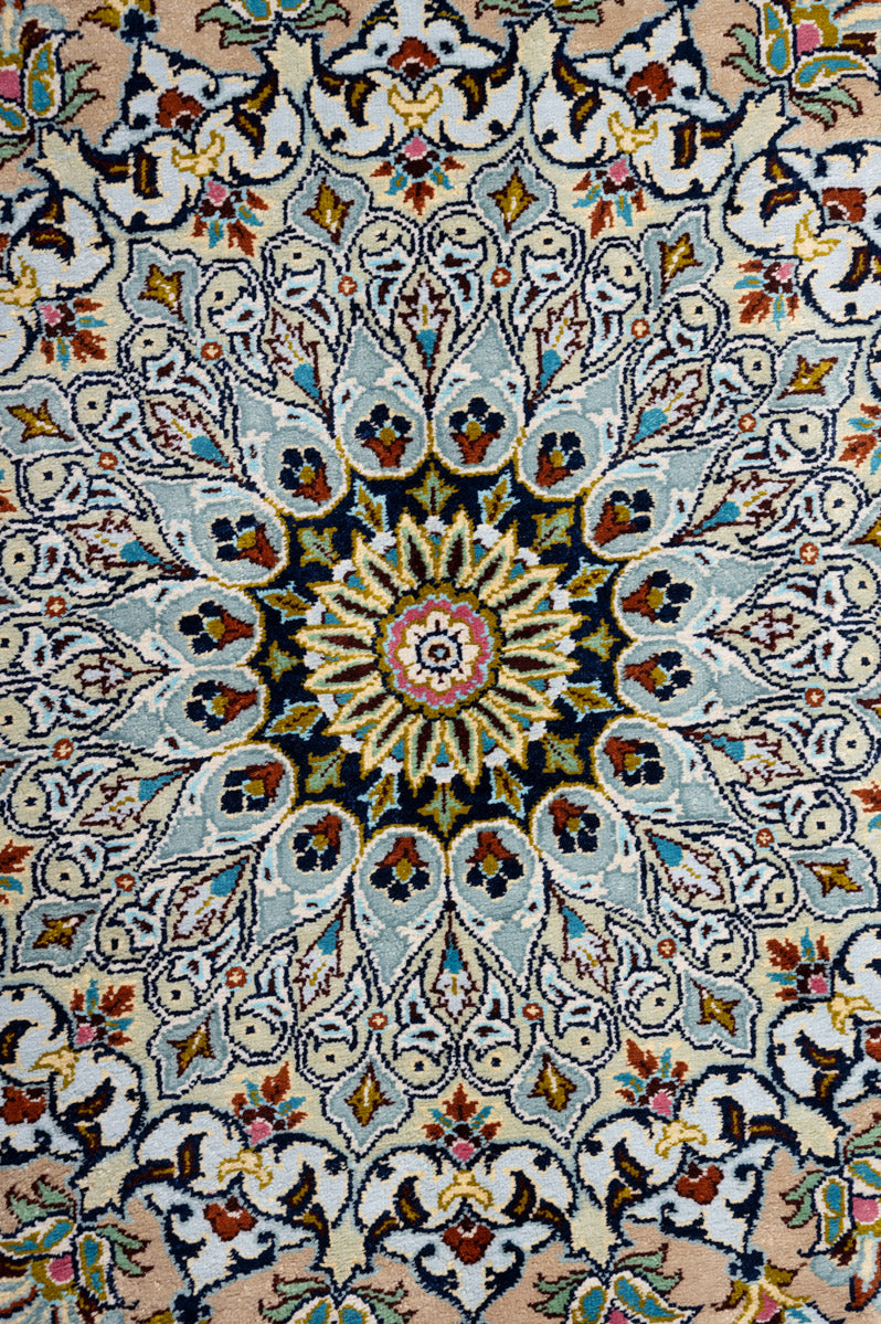 ART Signed Persian Kashan Silk 344x248cm
