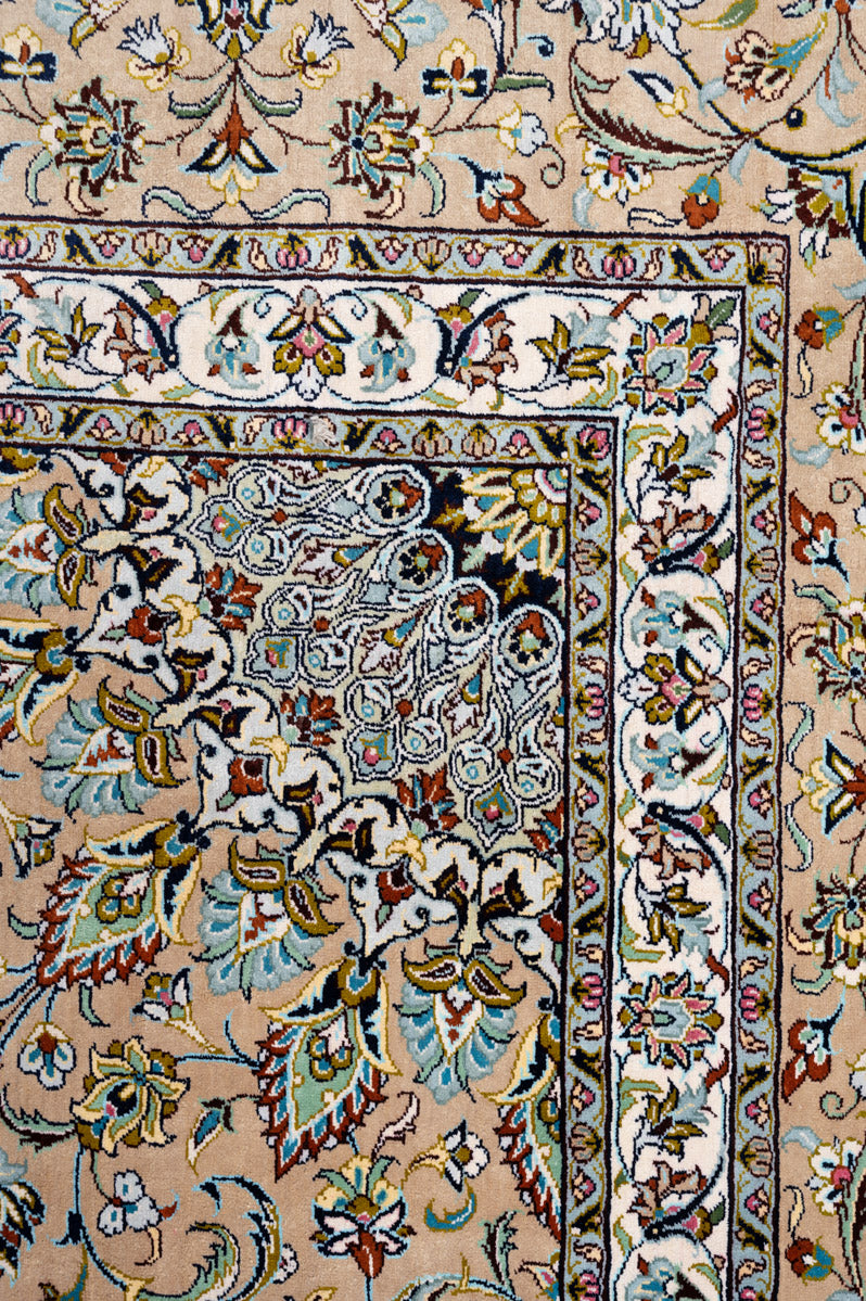 ART Signed Persian Kashan Silk 344x248cm