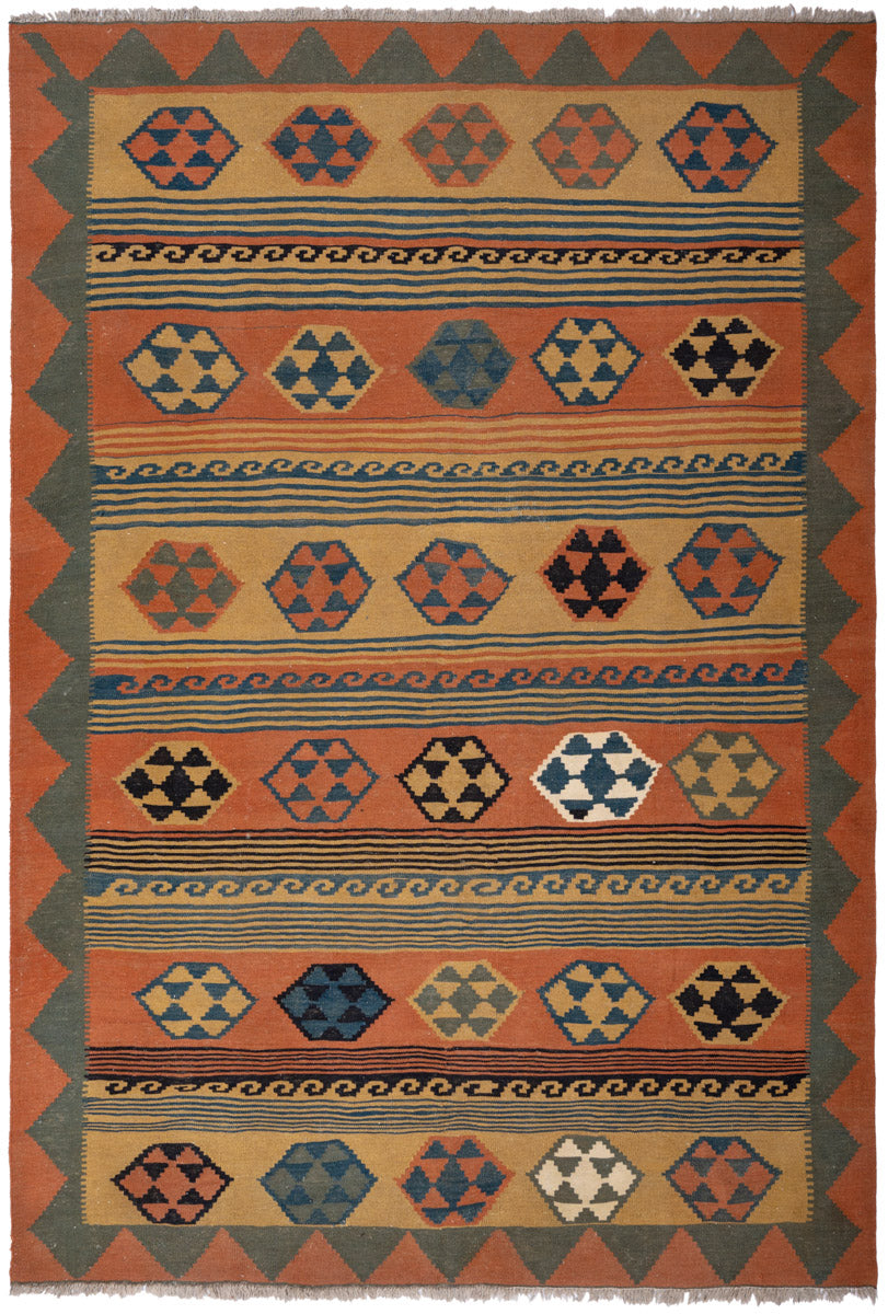 NELL Vintage Persian Qashqai Kilim 372x262cm