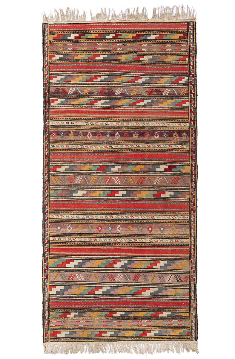 MALA Vintage Persian Qashqai Kilim 433x160cm