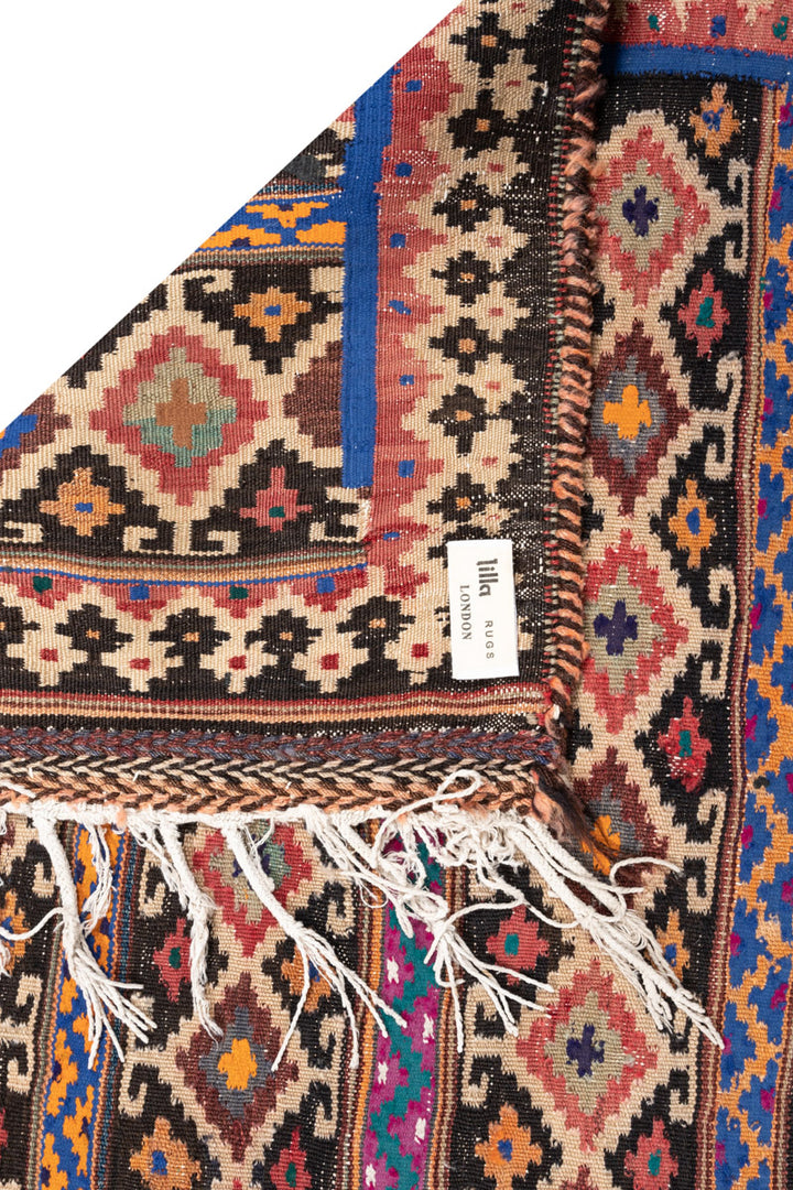 BORA Vintage persischer Qashqai Kelim 289x222cm