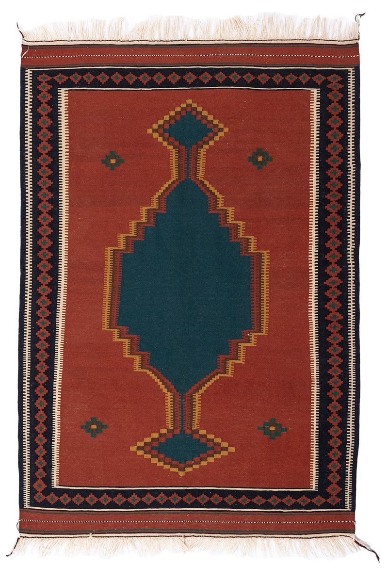 HALIL Vintage persischer Qashqai Kelim 292x195cm