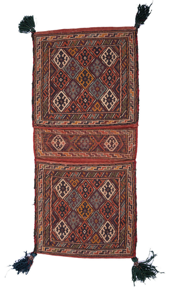 KACIA 2 Antique Persian Khorjin Saddlebag 110x50cm