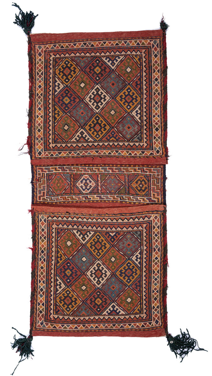 KACIA 1 Antique Persian Khorjin Saddlebag 110x50cm