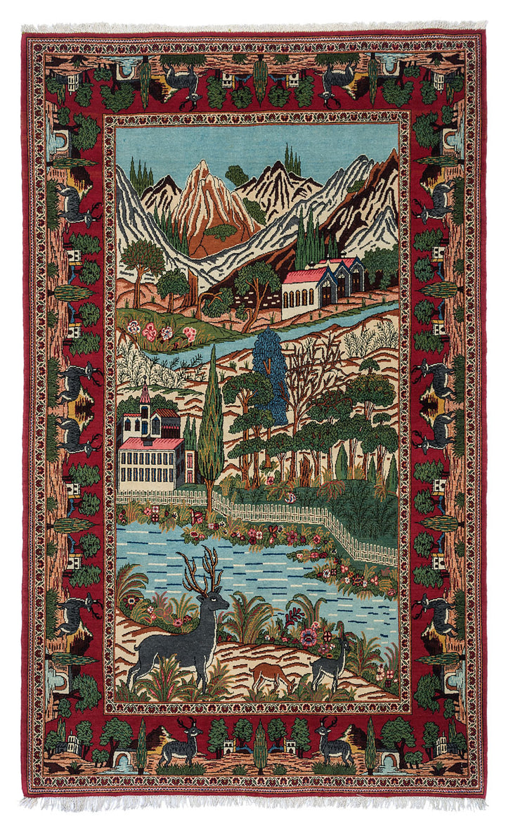 GEORGINA Antique Persian Kashan 215x133cm