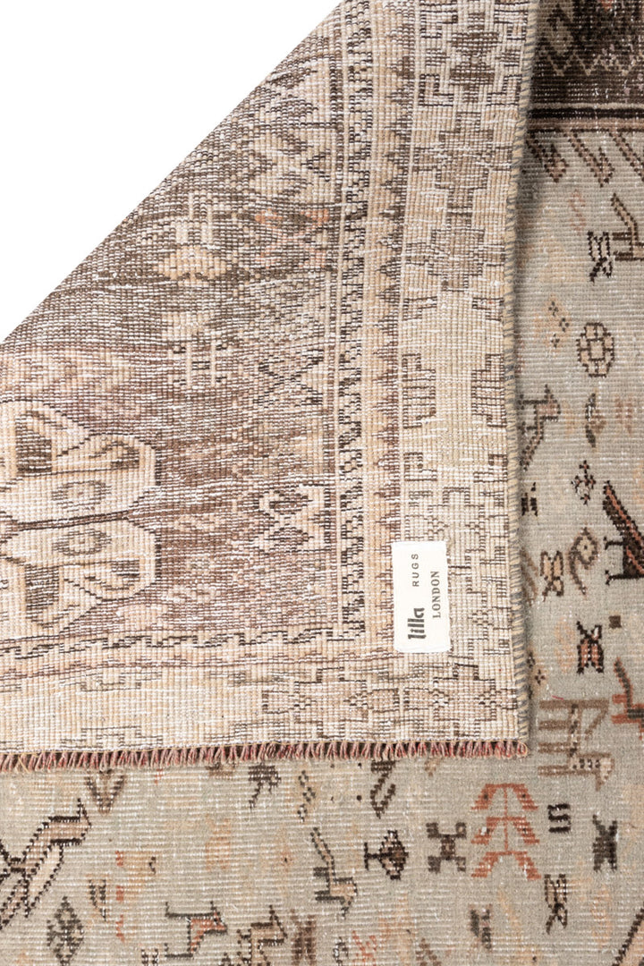 KIAN Vintage Distressed Persian Abadeh 194x185cm