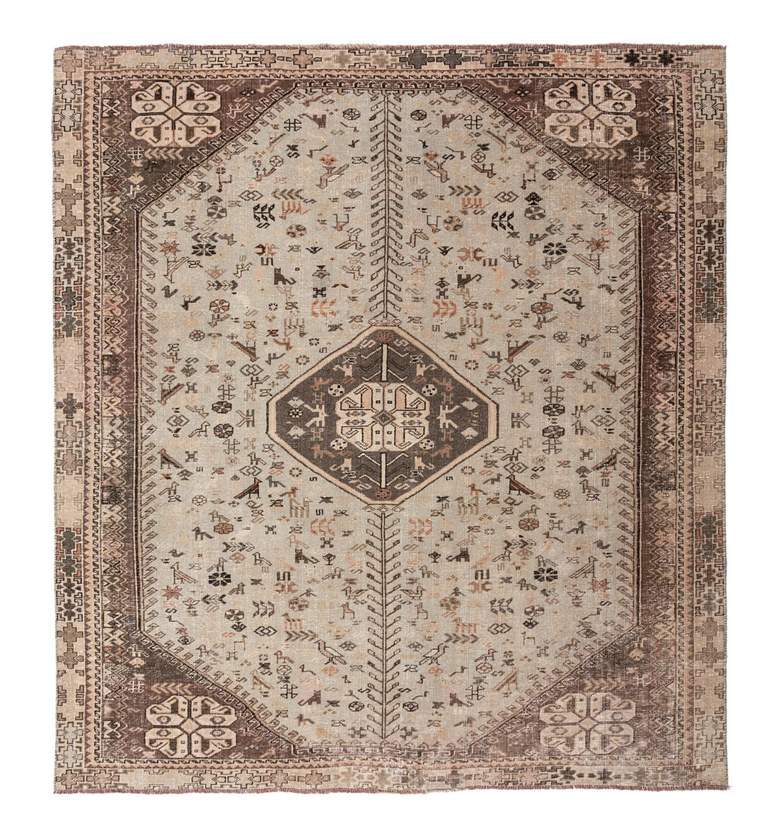 KIAN Vintage Distressed Persian Abadeh 194x185cm