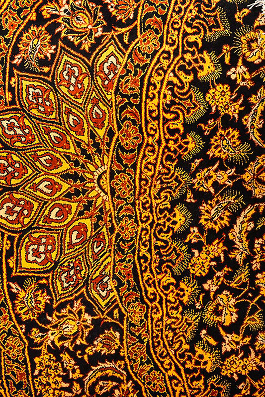 HONEY Persian Qum Silk 145x145cm Circle Orange