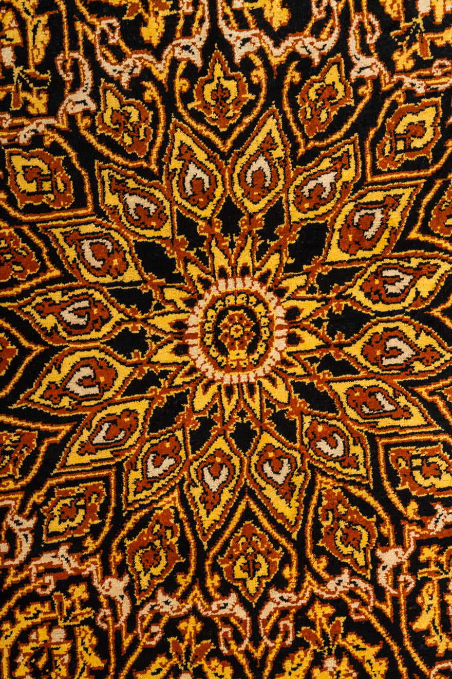 HONEY Persian Qum Silk 145x145cm Circle Orange