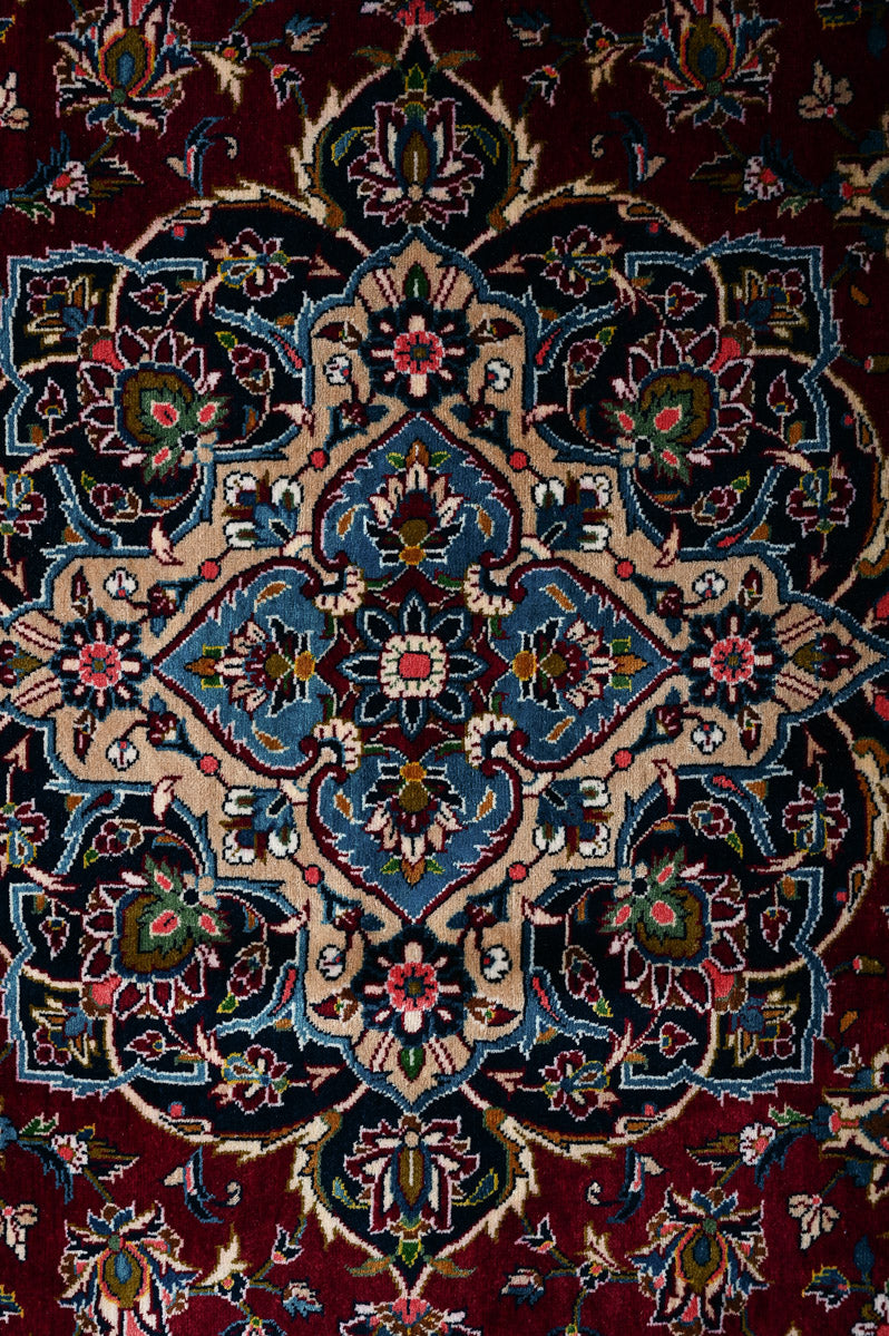 KEERA Signed Persian Kashan Silk 220x142cm