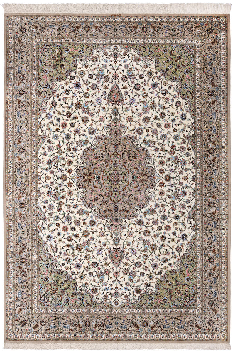 JESSY Signed Persian Kashan Silk 291x197cm