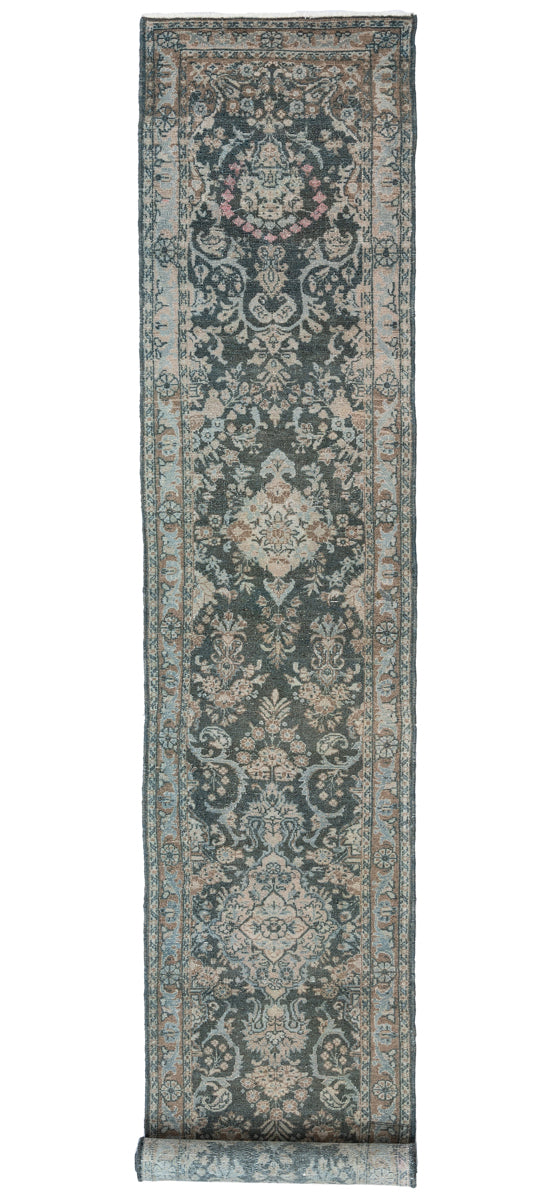 HANA Vintage Distressed Persian Sarouk Runner 552x75cm