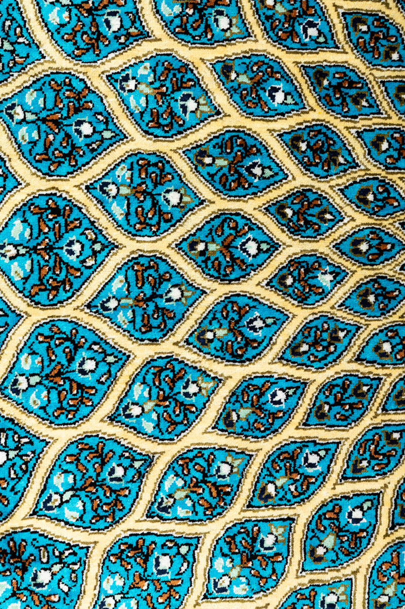 AZATIAH Signed Persian Qum Silk 198x134cm