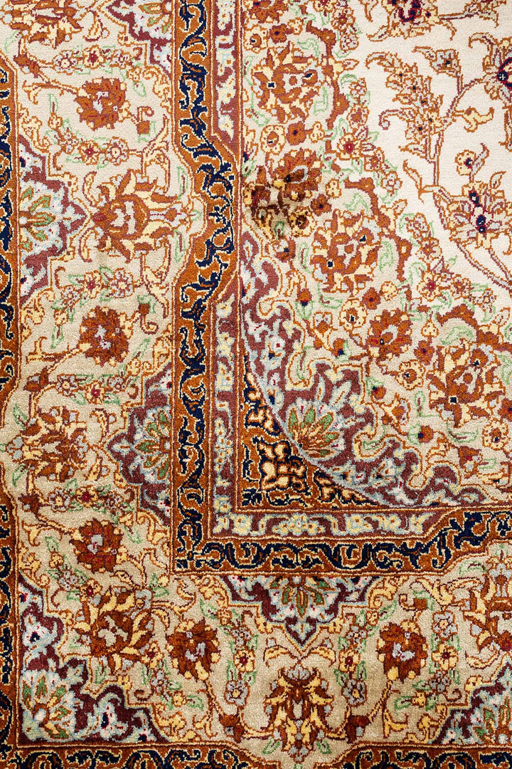 HOLLY Persian Qum Silk 198x128cm Cream Rug