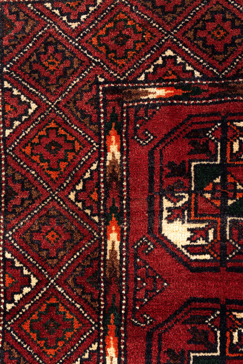 MABEL Persian Baluch Red Rug 236x112cm Close 